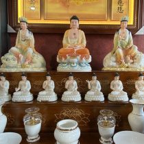 Bộ tượng Phật Dược Sư cáo cấp cao 20 cm nhập khẩu đài loan
