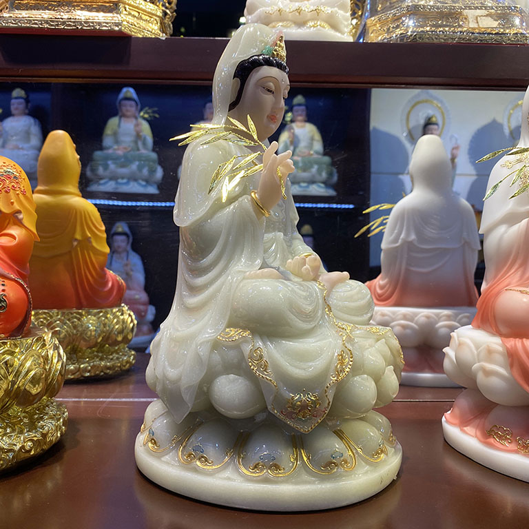 Tượng Phật Bà Quan Âm bằng Ngọc thờ cúng cao cấp tại tp hcm