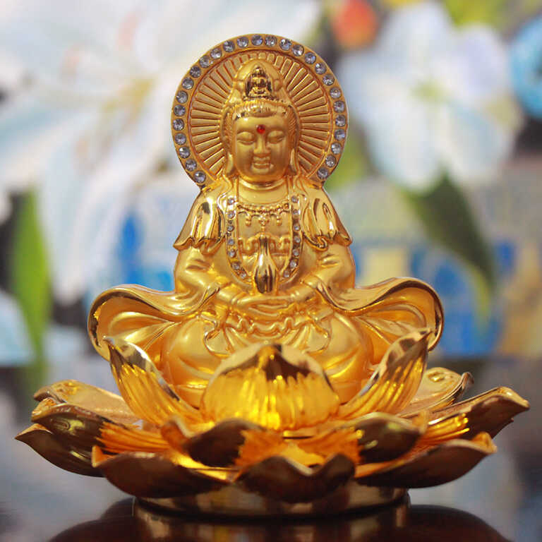 Mẫu tượng Phật Quan Âm Bồ Tát chất liệu hợp kim